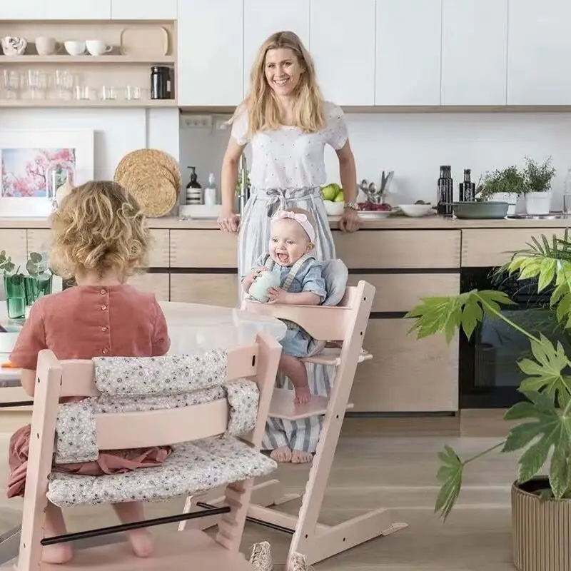 Child Furniture Chair Girl Chairs Baby Eating Wooden Safety Seats Kindergarten Table Kids Wood School Children Cadeira Alta