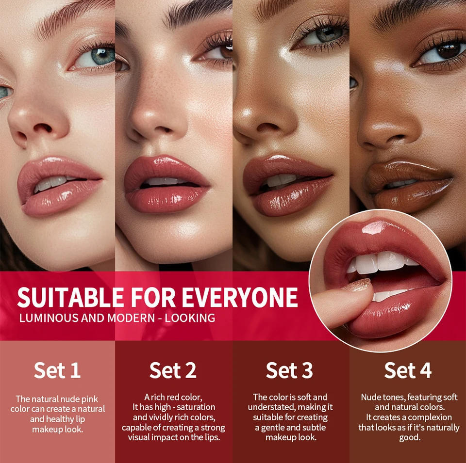 Waterproof Lipstick  Lipliner Set - Long Lasting Matte Mini Makeup 3pcs