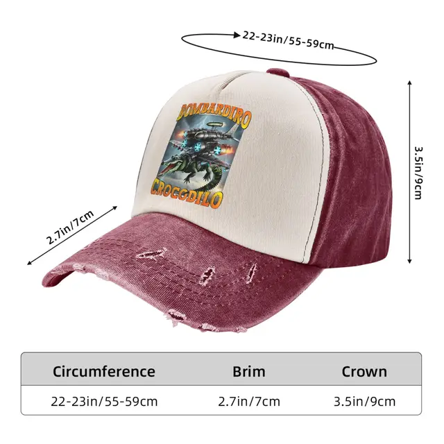 Womens Crocodile Meme Bombardiro Crocodilo Fun Brain Baseball Cap For Female Male Summer  Trucker Hat Fitted Retro Snapback Cap 4
