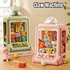Mini Claw Machine Toys for Kids DIY Prizes Gashapon Coin Operated Play Game Arcade Crane Doll Machines Children Christmas Gifts 6
