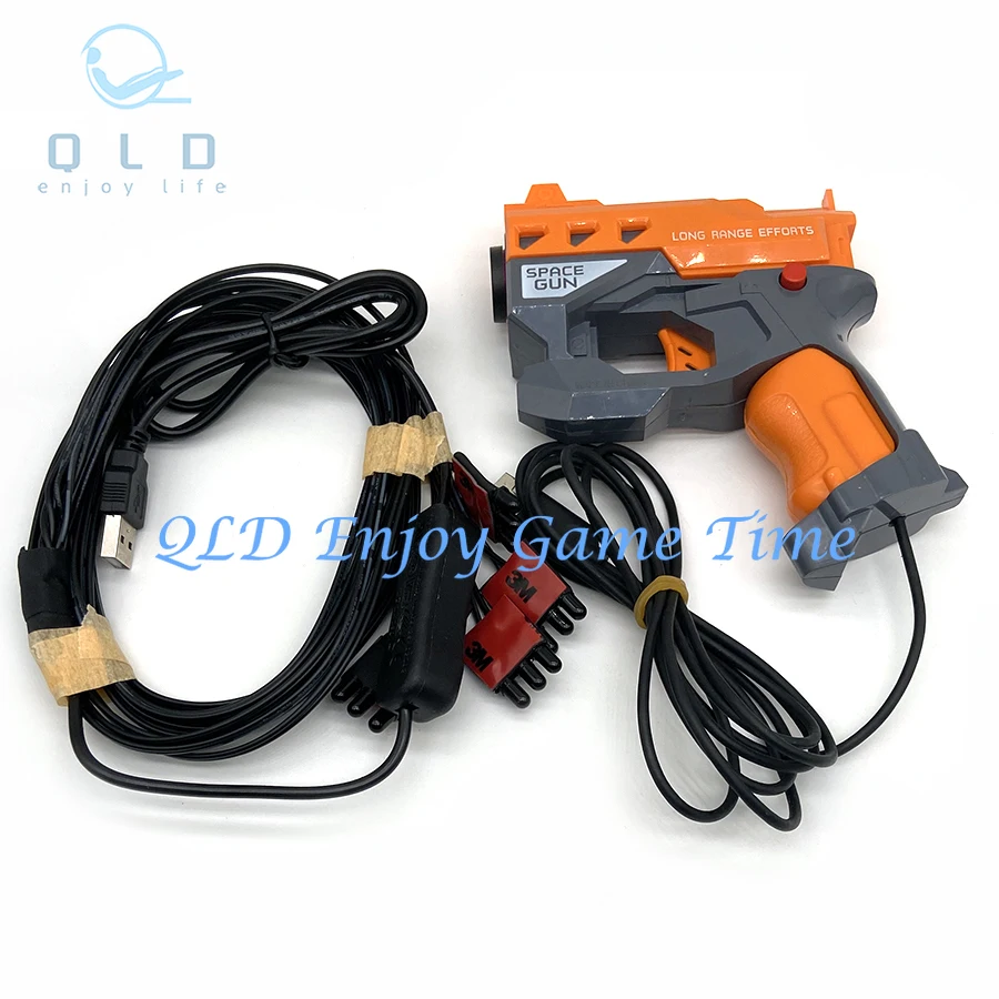 PC 슈팅 게임용 미니 USB 라이트 건 컨트롤러, 스페이스 건, 테크노파롯 아케이드 시뮬레이터, 4개의 IR LED 센서가 있는 액세서리, 1개