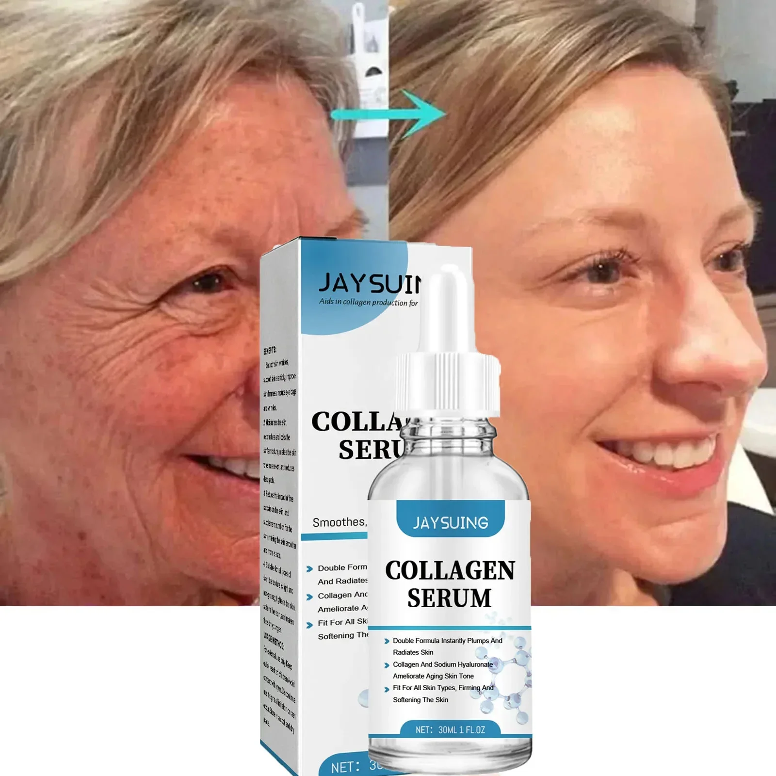 Pure Collagen Face Serum Remove Wrinkle Firming Lifting Anti-Aging Essence Fade Fine Lines Whitening For Moisturizing Skin Care 3