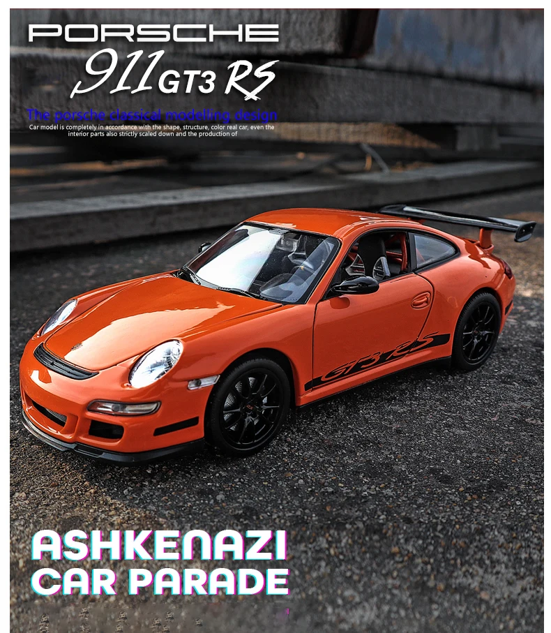 Porsche 911 Porsche RS 997 1:24 Ölçekli Model Araba