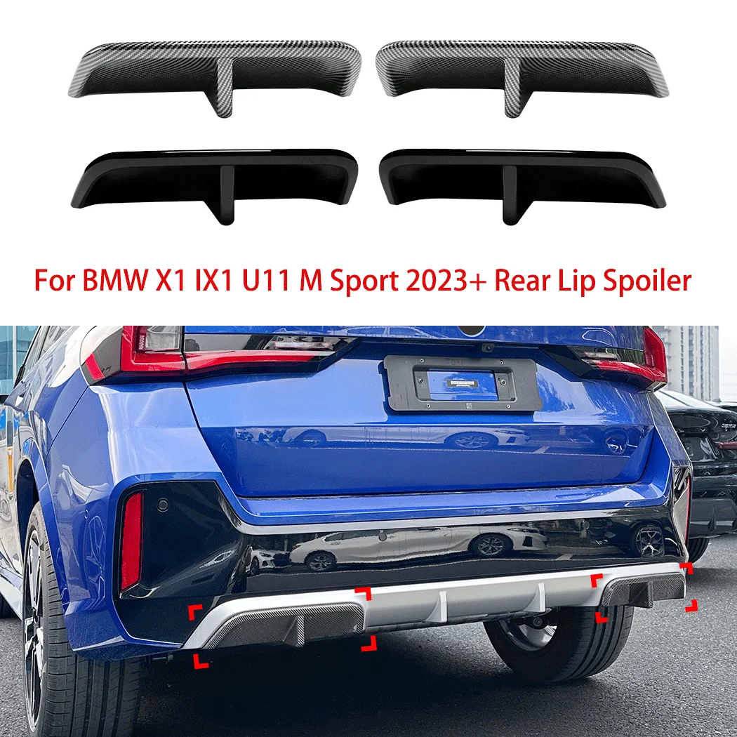 

For BMW X1 IX1 U11 M Sport 2023+ 2pcs Rear Lip Rear Wind Blade Spoiler Stickers Car Exterior Protector Splitter Accessories