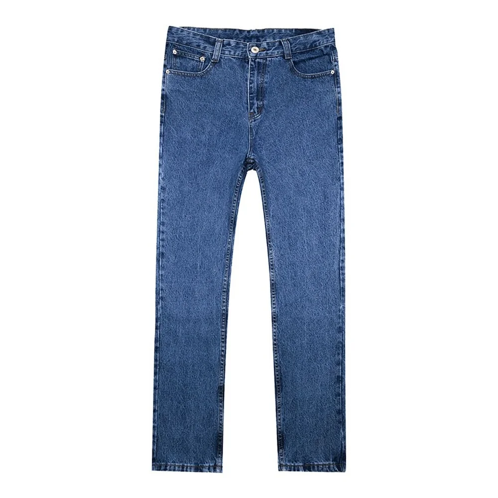 100% Cotton Mens Casual Jeans Pants Spring Autumn Male Long Blue Straight Denim Overalls Casual High Quality Reagular Fit Jeans 3