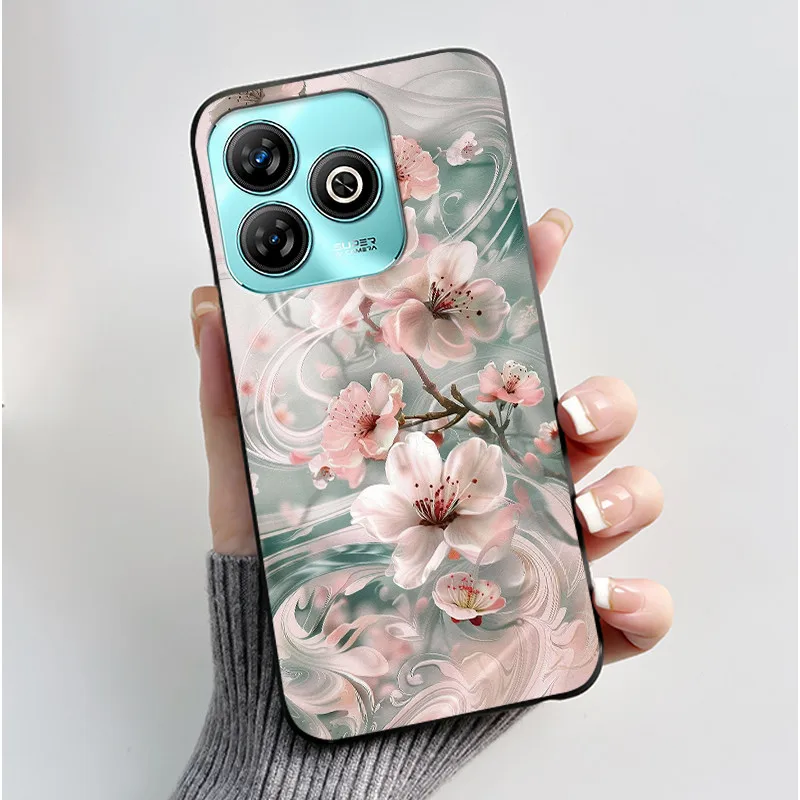 Aesthetic Cute Cat Black Shockproof Silicone Back Cover