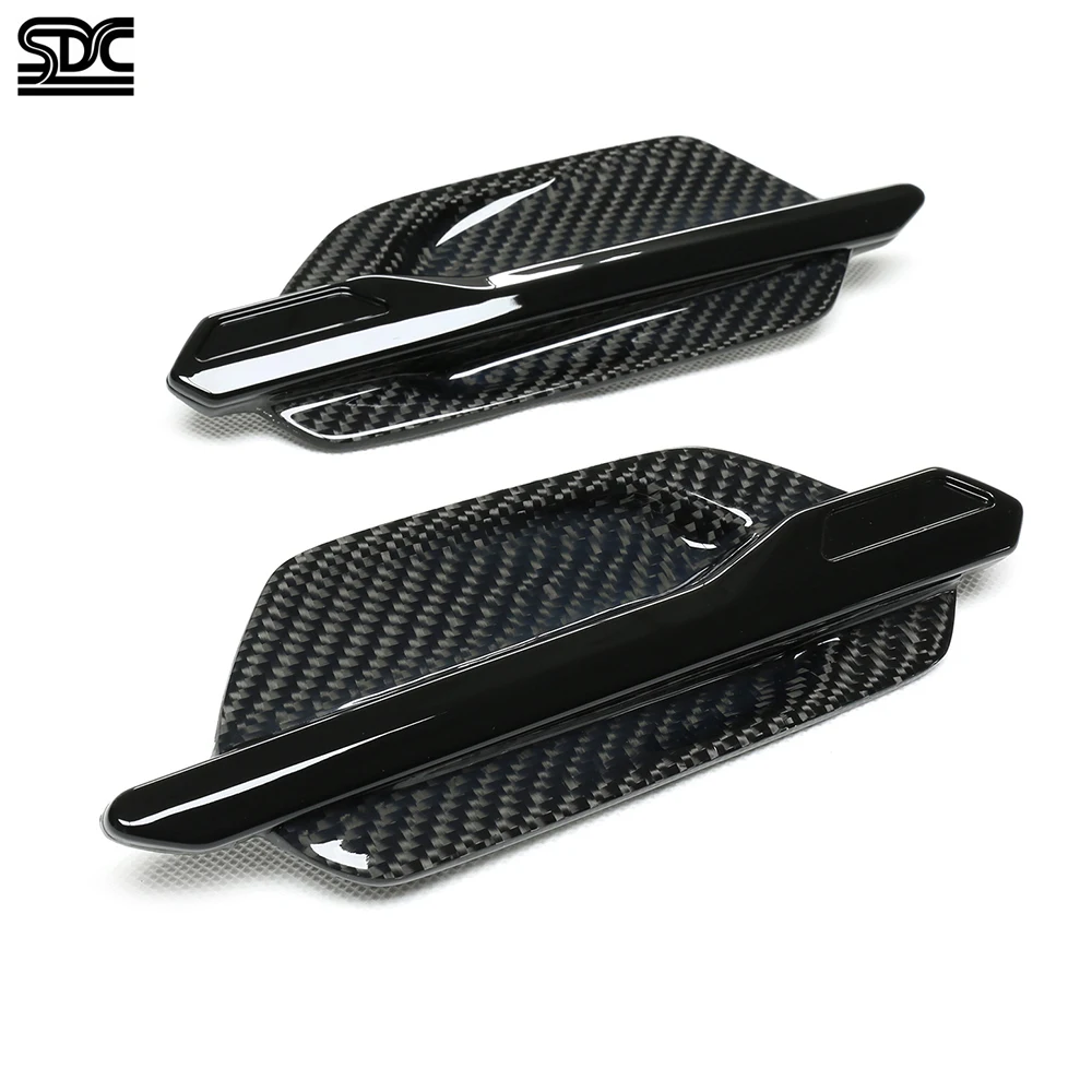 BMW M2 2016-2020 F87 Competition 리얼 카본 파이버 앞쪽 펜더 트림 프레임 커버 2개 세트 교체품