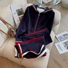 High Quality Golf Suits Women Golf Wear 2025 Spring New Two Piece Set Fashion Hooded Coat + Sports Pants Women Golf Clothes 1