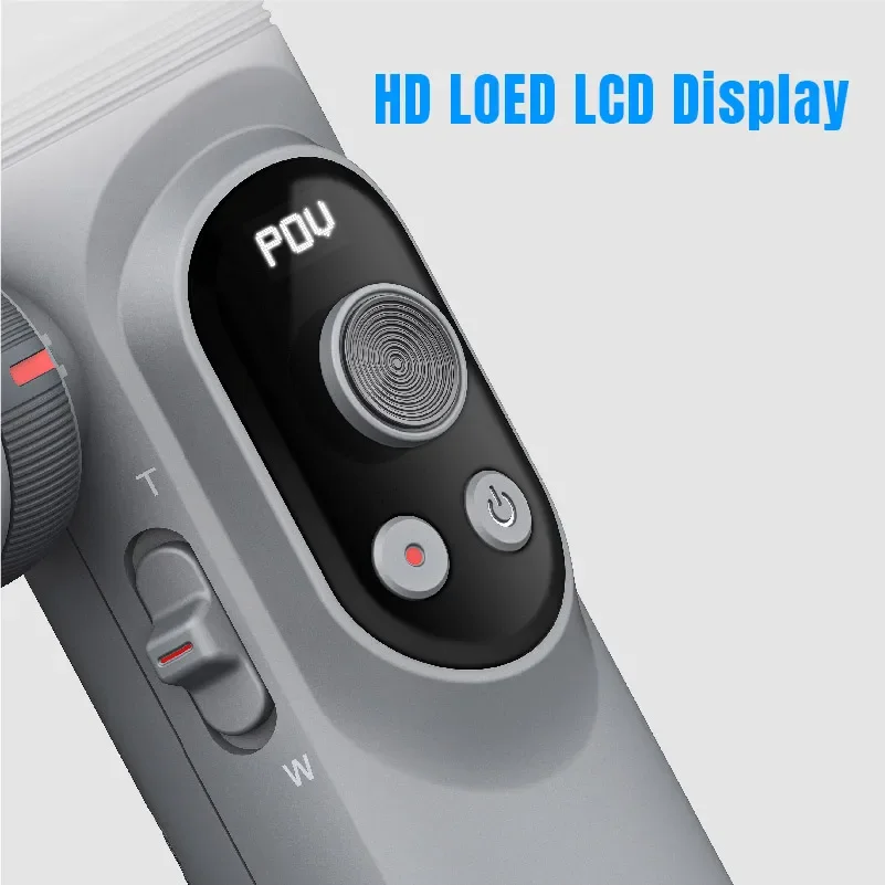 Handheld Gimbal Stabilizer 3-Axis Wireless Charger LED Display Light Focusing Wheel for iOS Android Phones Smart X Pro Universal Joint