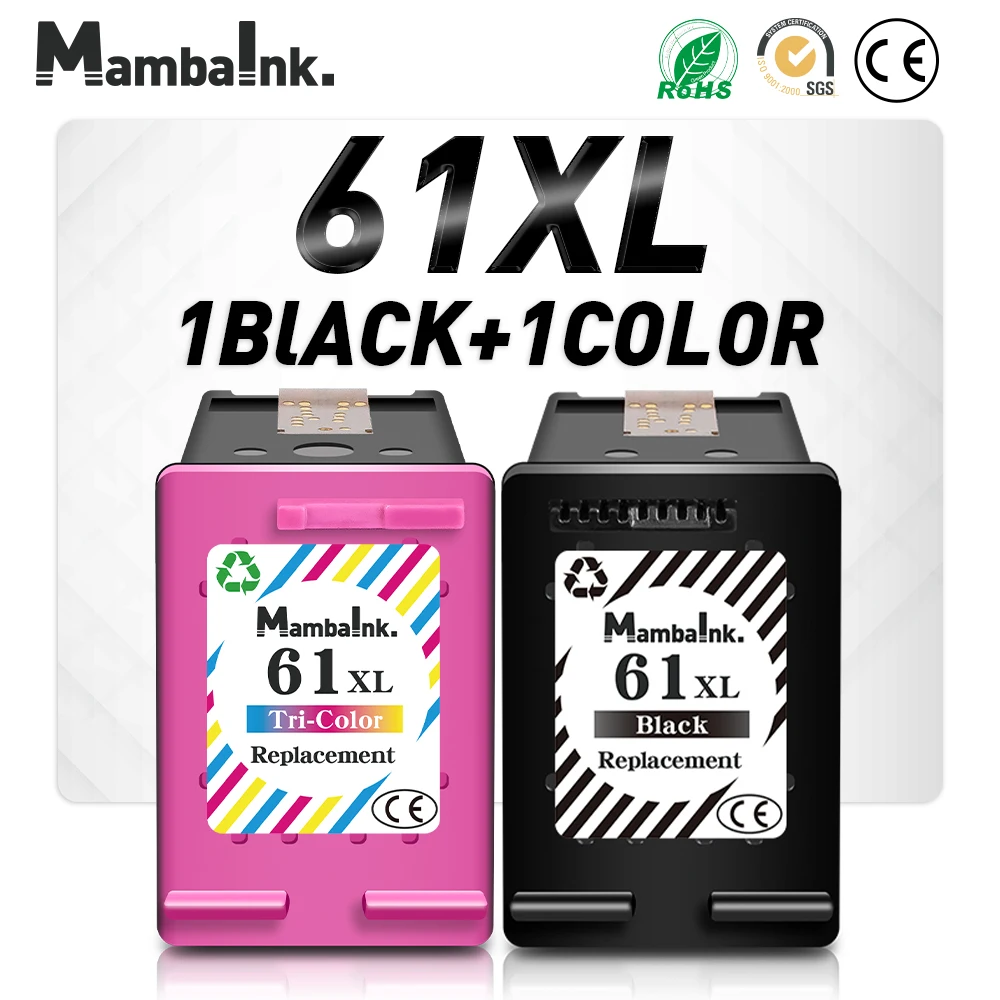 Cartuccia Di Inchiostro Compatibile Qsyrainbow Per Hp 61Xl Envy 4500 4502 5530 2540 E Deskjet 2541 2542 2543 2544 2546 2050