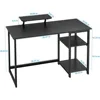 Computer Desk 39 Inch W Monitor Stand,Office Desk with Adjustable Storage Shelves,Small Gaming Desk for Home Work Writing Study 3