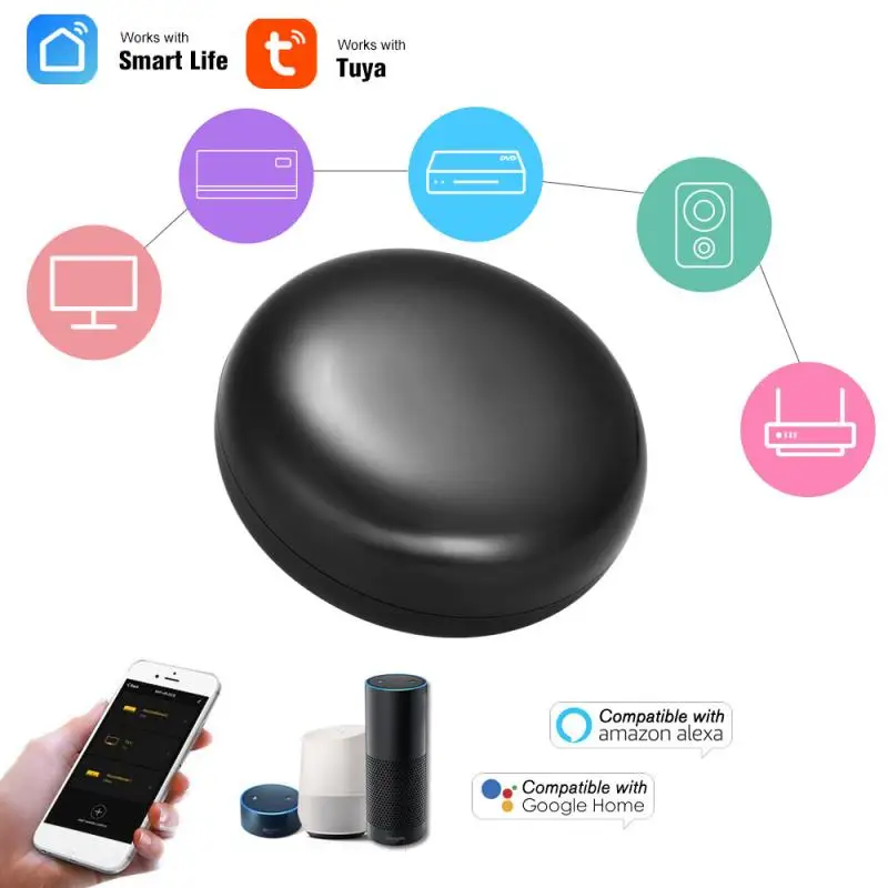 Tuya Wifi Smart Universal Ir Remote Control Sistema Smart Home Fai Da Te Per Tv Dvd Aud Ac Funziona Con Alexa Alice Google Home Smart Life