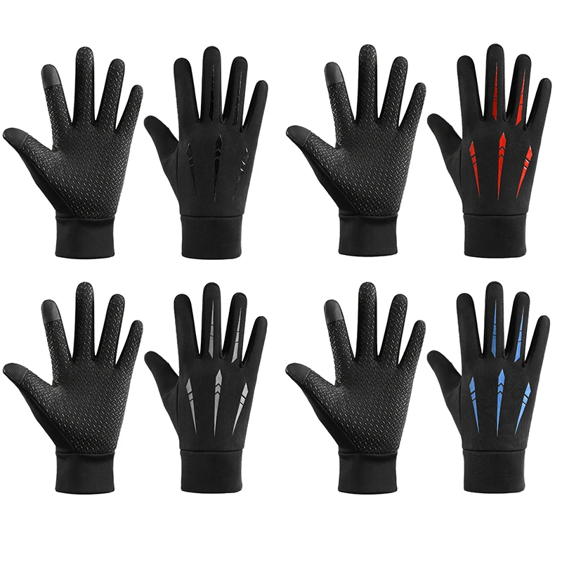 Cycling Gloves Winter Warm Cycling Gloves Wind Waterproof Breathable Nonslip Hiking Skiing Running Snowmobile Motorbike Men