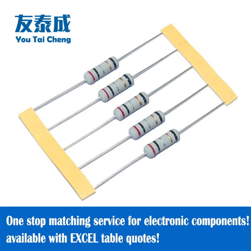 

30PCS Five color ring fuse Wirewound Resistors (KNP) 1W ±5% 0.1R 0.15Ω 0.33ohm 0.5R 0.68R 1R 2R 2.2R 3R 3.3R 4.7R 5.1R 6.8R