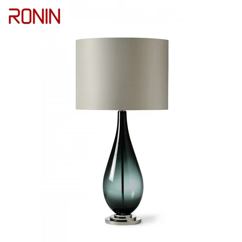 

RONIN Nordic Modern Glaze Table Lamp Fashionable Art Iiving Room Bedroom Hotel LED Personality Originality Desk Light