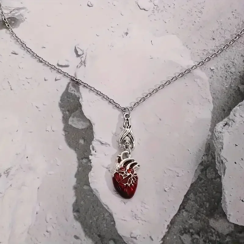アクセサリー HUMAN MADE HEART SILVER NECKLACE RED HUMAN MADE - SEASON26 Silver Accessories Release – HUMAN