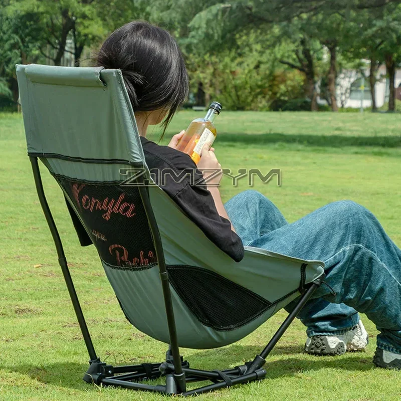 Portable High Back Chair-Lightweight Folding Chair for Camping-Supports 120kg Perfect for Outdoor Adventures