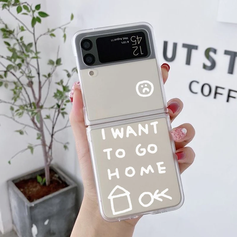 I WANT TO GO HOME Pattern Clear Hard Phone Case