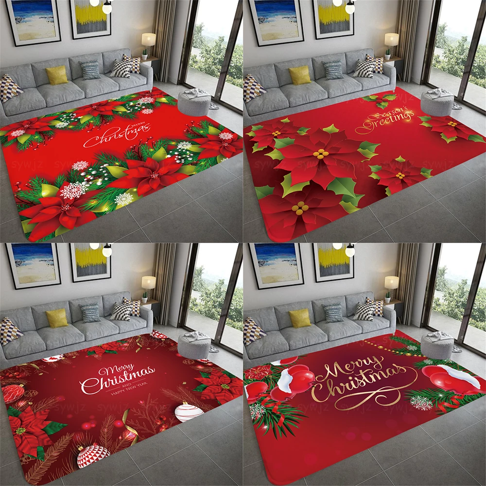 

Christmas tree flower decoration carpet bedroom living room bathroom balcony study floor mat home