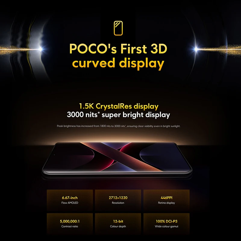 World Premiere POCO X7 Global Version Smartphone Dimensity 7300-Ultra 6.67" 1.5K AMOLED Curved Display 45W Turbo Charging NFC 6