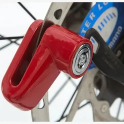 Enhanced Safety Anti - Theft Steel Disc Brake Lock (Plastics Red)