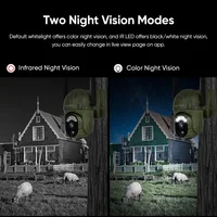 LS VISION 4MP 4G caméra de sécurité solaire sans fil extérieure WiFi détection humaine/animal conversation bidirectionnelle IP66 étanche caméra de faune 3