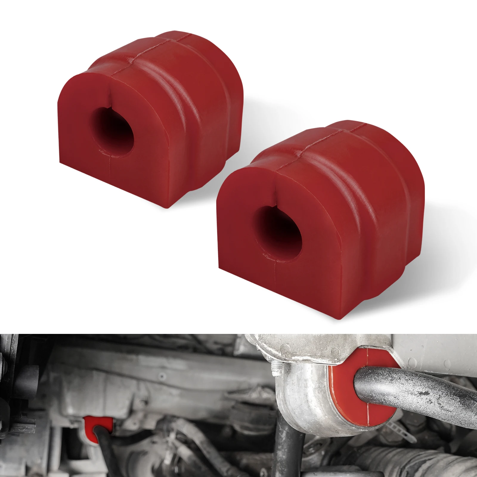 BEVINSEE Front Anti Roll Sway Stabilizer Bar Poly Bush 31351097179 for BMW E46 1999 2006 front axle sway bar bushing
