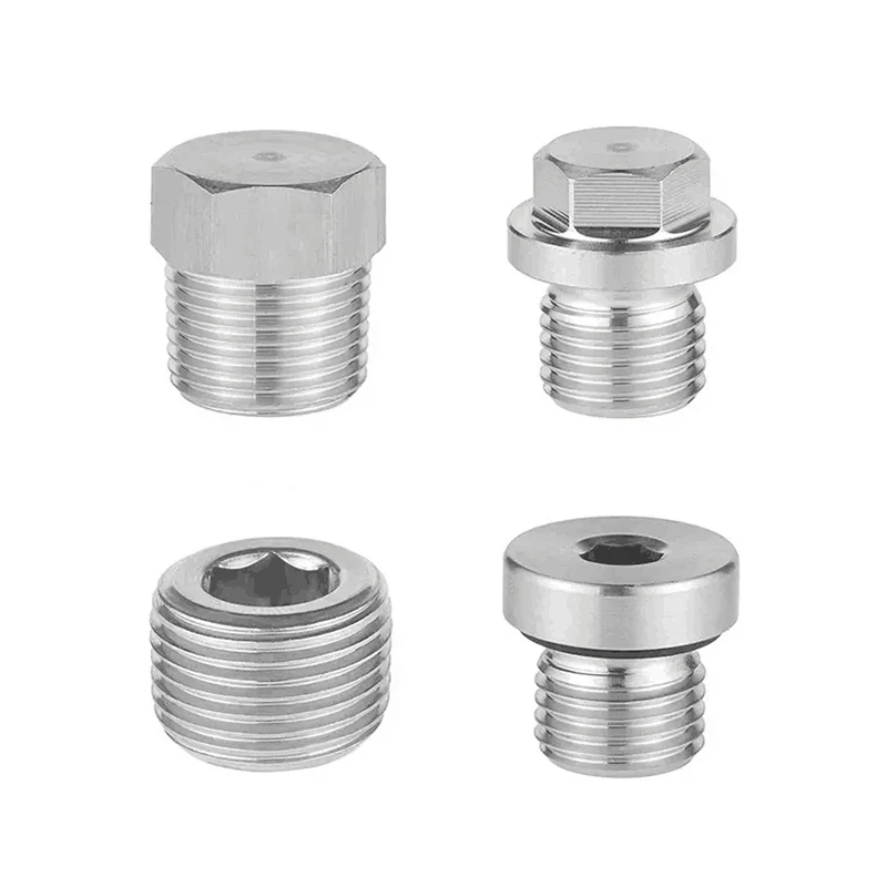 

1/8" 1/4" 3/8" 1/2" 3/4" 1" BSP NPT Male Therad 304 Stainless Steel Hex Socket Flange End Cap Plug Pipe Fitting Connector