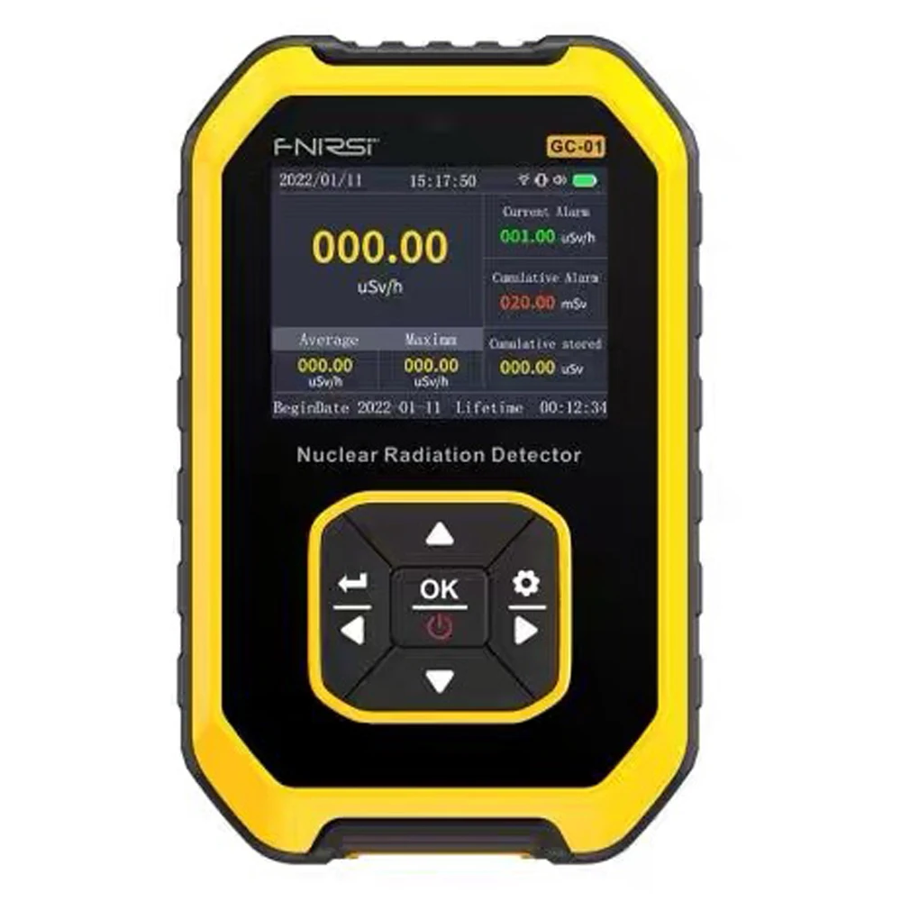 

Yellow Colour Nuclear Radiation Detector X Ray Real Time Monitoring High Sensitivity Digital Radioactive Detection Meter for Ma
