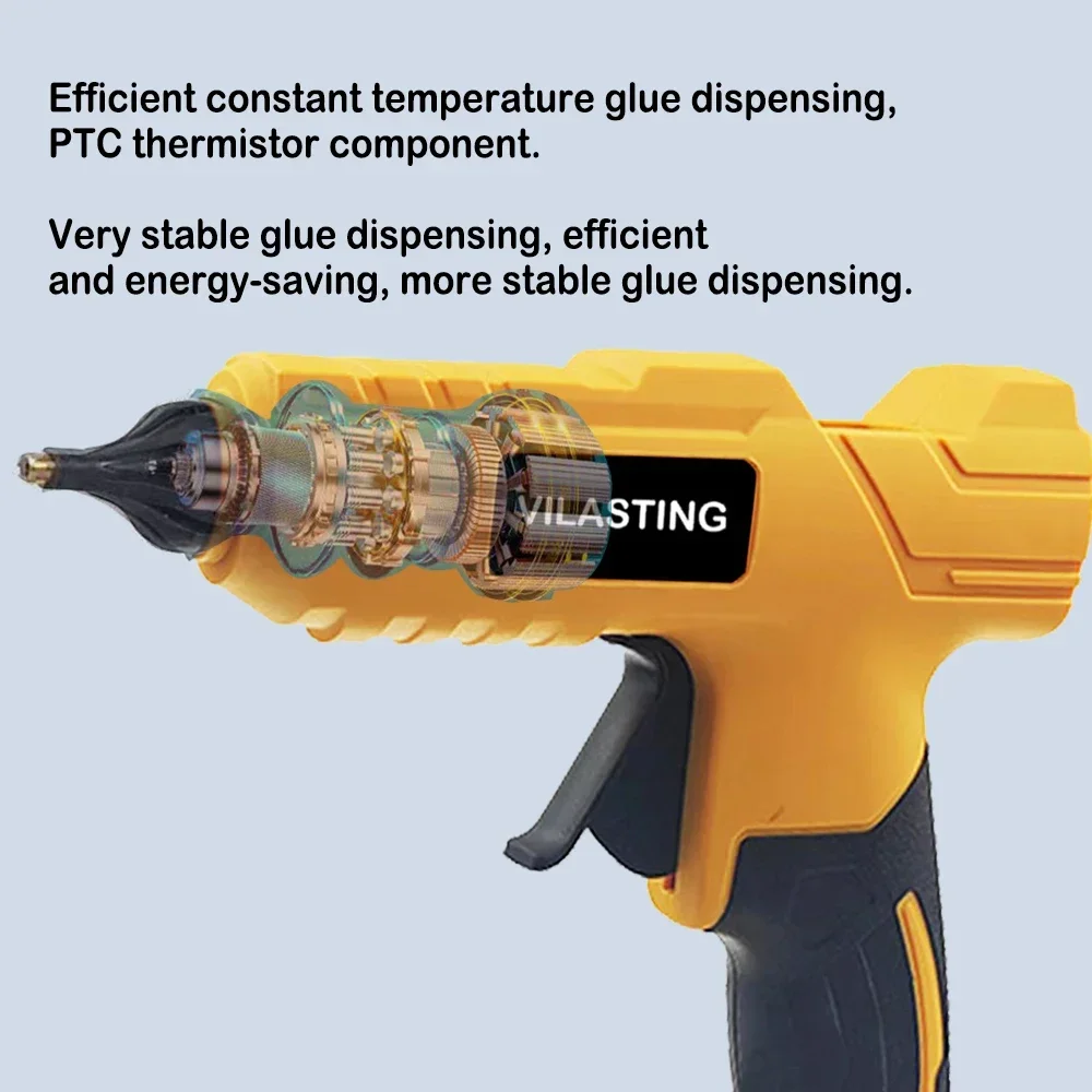 Electric Hot Melt Glue Gun For Dewalt 18V Battery Cordless Electric Glue Gun 11mm Stick Hot Melt Welding Air No Battery
