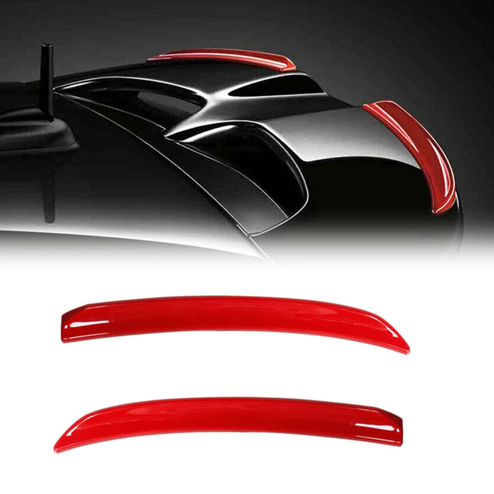 1Pc Universal Rear Wing Trim Spoiler Extension Lip Fins Per Mini For -Cooper F56 F55 S/Jcw Red Strong Abs Plastic Trim Part