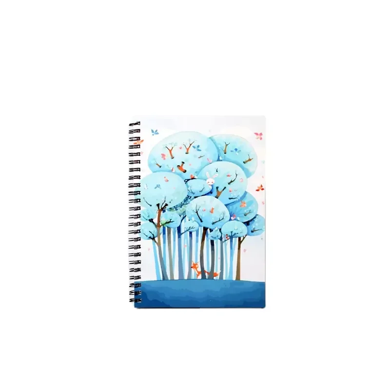 

Free shipping 2pcs A5 size Blank Cardboard Cover Spiral Coils Notebook Sublimation Spiral coils notebook Journals Blank