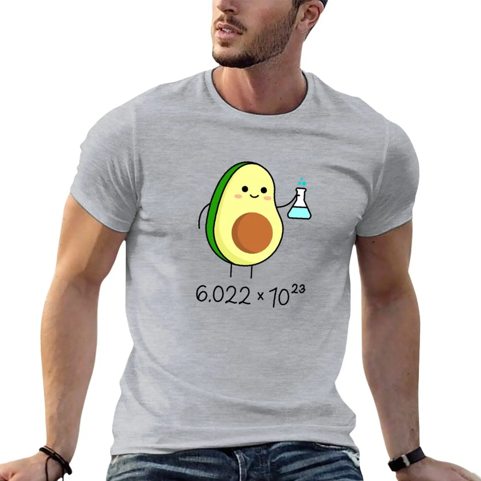 Numero Di Avogadro Pun. Cute Avocado Chemist T-Shirt Magliette Vuote Magliette Per Ragazzi T-Shirt Corta T-Shirt Oversize Da Uomo