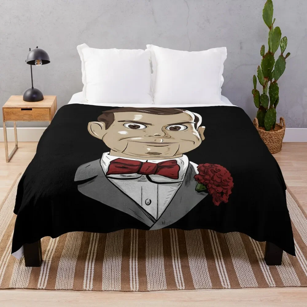 Slappy The Dummy Throw Coperta Plaid Hairys Coperte Da Picnic