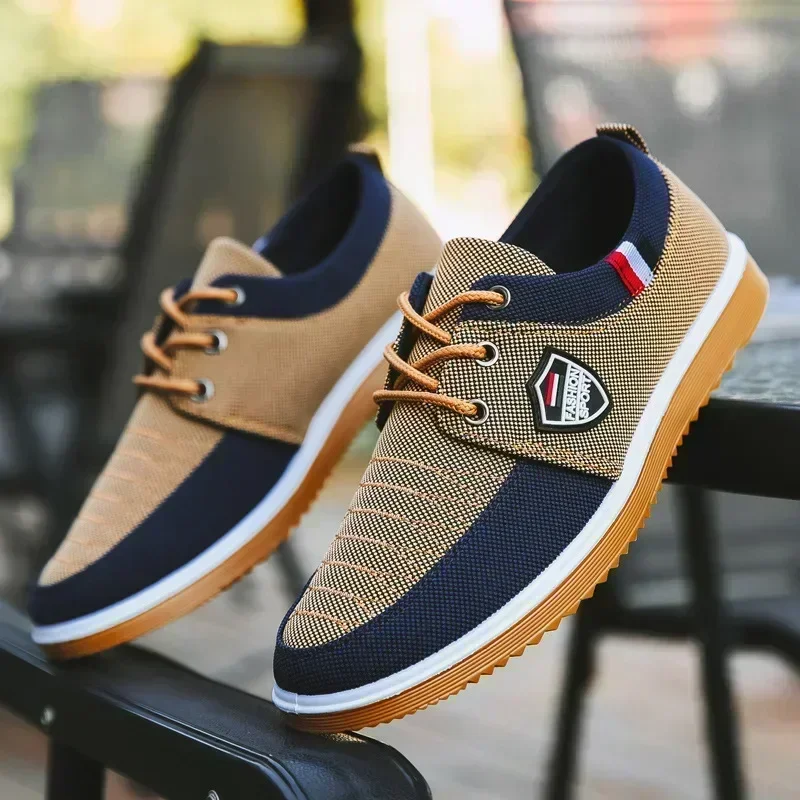 Men's casual shoes Vulcanized Work loafers Mesh Lightweight Man sports shoes Canvas Shoes for Men zapatos para hombres2025 4