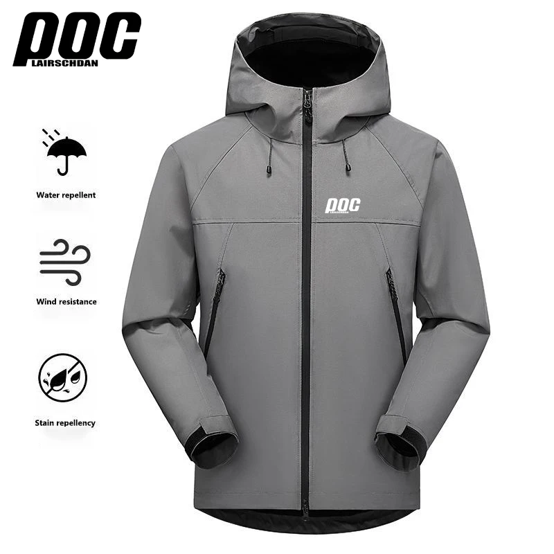 LairschDan POC Waterproof Jacket Men MTB Windbreaker Hoodie Bike Raincoat Road Motorcycle Bicycle Clothing Cortavientos Hombre