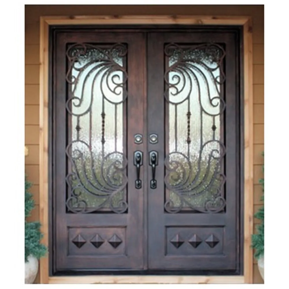 

Изготовленные на заказ 6ft на 8ft 72 "на 96" стальные кованые железные французские двойные входные Фотообои