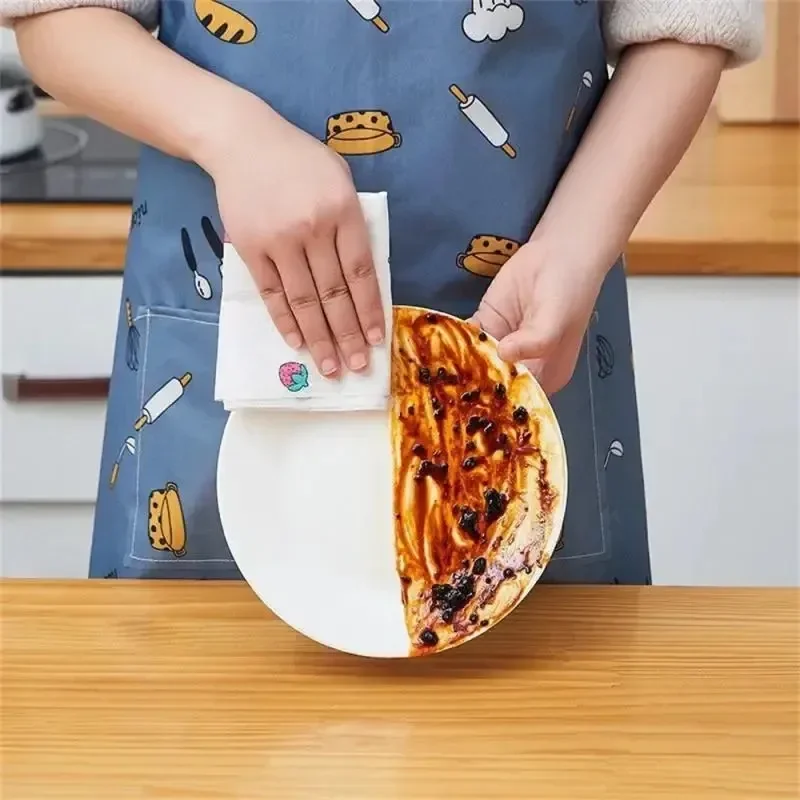 Reusable Cleaning Cloths Household Kitchen Disposable Rags Non-woven Dish Rag Wash Paper Towels Non-stick Oil Dishcloths Wipes