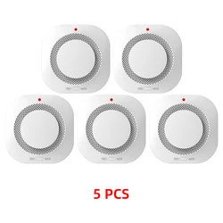 Gautone 2 - in - 1 Fire Protection Smoke Alarm and Detector System (5pcs)
