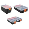 Small Parts Organizer, 6/11/21 Grids Parts Organizer With Removable Dividers For Hardware, Screws, Bolts,Beads, Jewelry 1