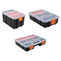 Small Parts Organizer, 6/11/21 Grids Parts Organizer With Removable Dividers For Hardware, Screws, Bolts,Beads, Jewelry 1