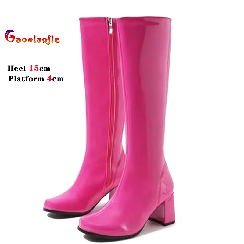 Knee-High Boots Costumes 60s 70s Go Go Boot Retro1960s Ladies