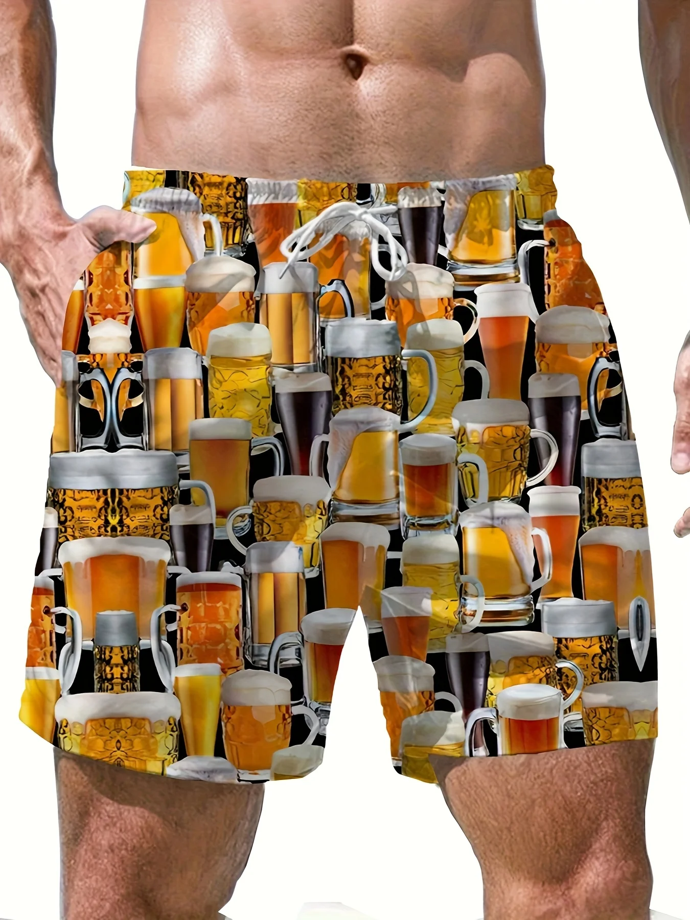 Mens Beach Shorts Casual Surfing Gym Sports Pants