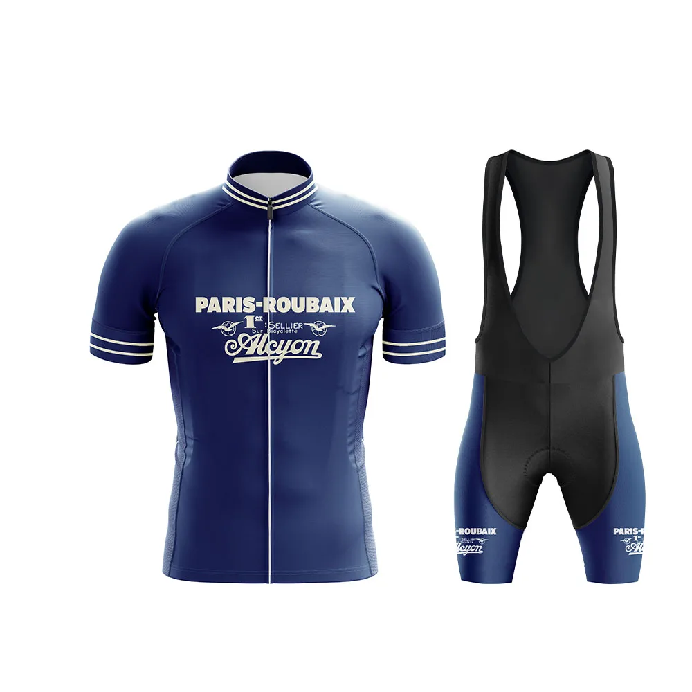 thumbnail image 1 of Kit de ciclismo retro para hombre Maillot de ciclismo para hombre Ropa de ciclismo de manga corta de verano Ropa de carretera Molteni Faema Reynolds ELF, 1 of 5