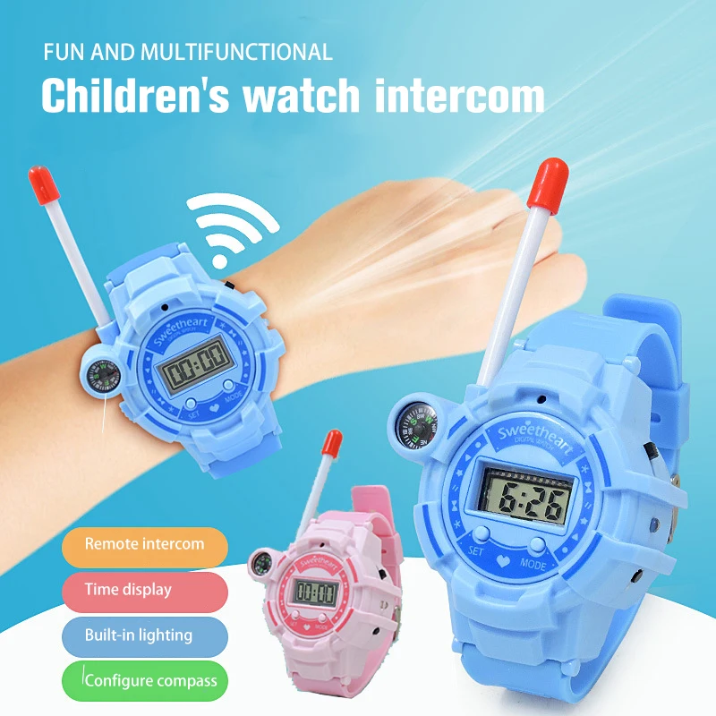 

2pcs Wireless Walkie Talkie Watch Kids Toys Children Smart Talking Watch Parent-child Interactive Gifts Long Distance Transceive