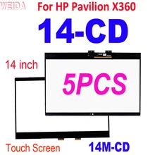

5PCS 14" Touch Digitizer For HP Pavilion X360 14-CD 14CD 14 CD Series Touch Screen Digitizer 14M-CD Touch Panel Replacement