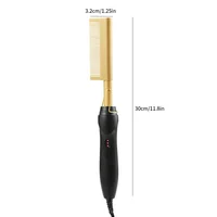 Hot Comb Hair Straightener Brush Hot Comb Pressing Electric Heat Electric Hair Brushes Styling Tools Cepillo Alisador De Cabello 6