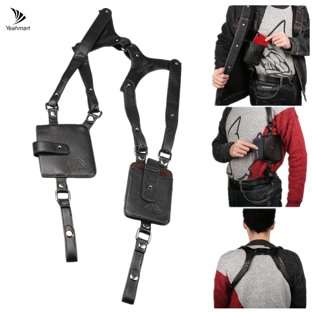 Anti-Thief Hidden Underarm Shoulder Bag Holster Wallet Concealed Tactical Pack Backpack Pocket Safety Security Double Bag Holder