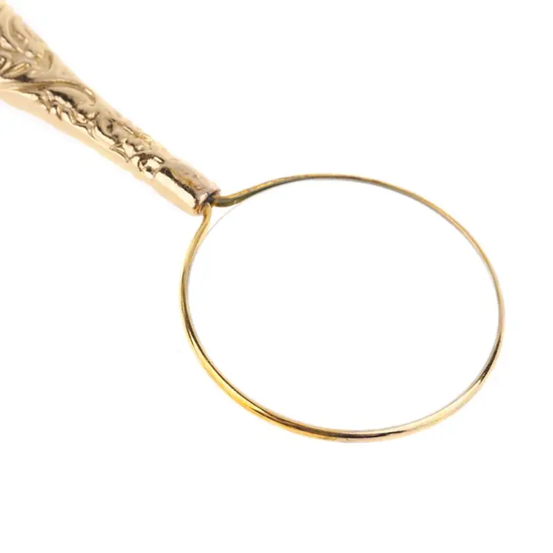 

Европейская ручка с нежным узором, стеклянная линза в стиле ретро, ​​высококачественная ручка с тиснением, увеличительное стекло