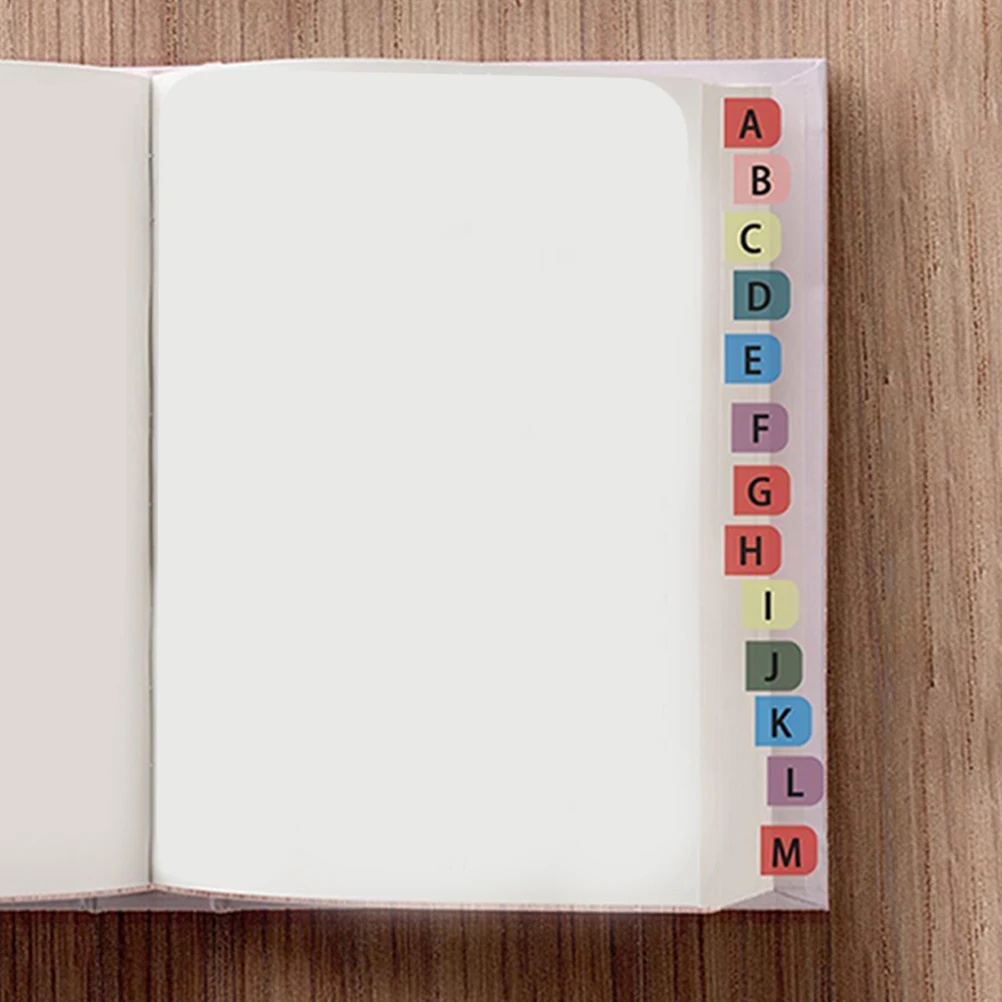 10 fogli adesivi per etichette con indice dell'alfabeto strisce piccole colorate impermeabili segnali di cercapersone indice note adesive pennarelli per pagine - immagine 3